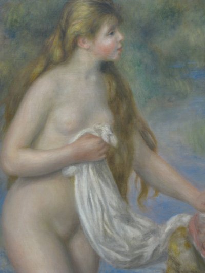 Bather with Long Hair by Pierre Auguste Renoir